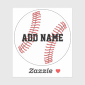 Baseball met aangepaste naam groen sticker (Vel)