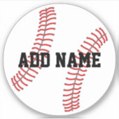 Baseball met aangepaste naam groen sticker (Voorkant)