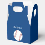 Baseball met aangepaste naam - Royal Blue Bedankdoosjes (Geopend)