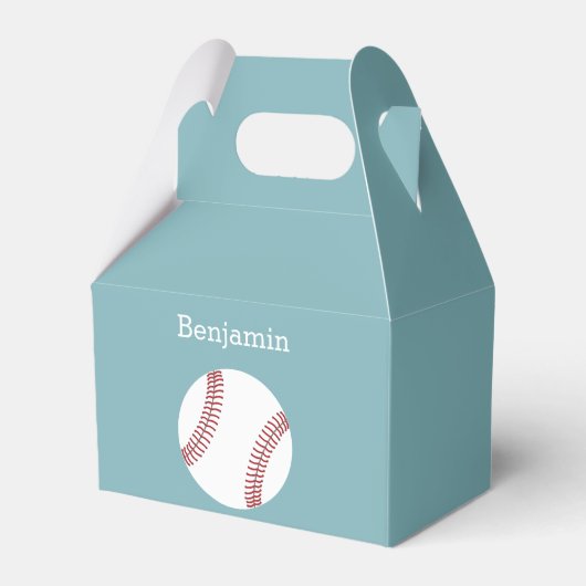Baseball met aangepaste naam - Royal Blue Bedankdoosjes (Voorkant Zijde)