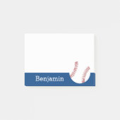 Baseball met aangepaste naam - Royal Blue Post-it® Notes (Voorkant)