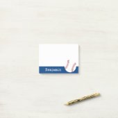 Baseball met aangepaste naam - Royal Blue Post-it® Notes (Op bureau)