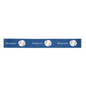 Baseball met aangepaste naam - Royal Blue Satijnen Lint (Voorkant)