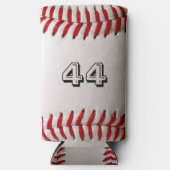 Baseball met aanpasbaar nummer seltzer blikjeskoeler (Voorkant)