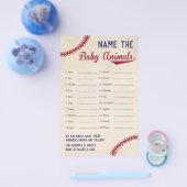 Baseball Met Baby shower Baby Baby Baby Name Game Flyer (Enkel)