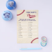 Baseball Met Baby shower gesproken finish Papa's z Flyer (Enkel)