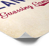 Baseball met Baby shower pinda Raad spelcode Poster (Hoek)