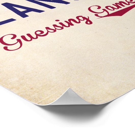 Baseball met Baby shower pinda Raad spelcode Poster (Hoek)