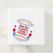 Baseball met bijzondere maatstaf voor rondpleister bedankjes labels (In situ)