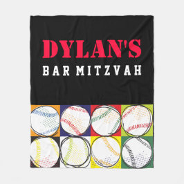 Baseball met de Bar Mitzvah Neem Home Giveaway Fleece Deken