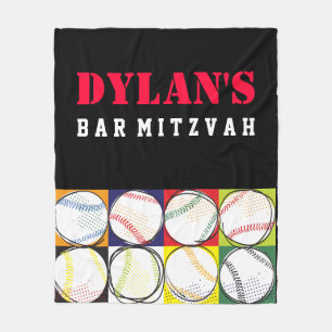 Baseball met de Bar Mitzvah Neem Home Giveaway Fleece Deken
