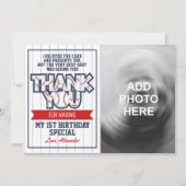 Baseball met de naam verjaardagskaart bedankkaart (Voorkant)