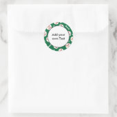 Baseball met donkergroene achtergrond | Personalis Ronde Sticker (Tas)