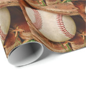 Baseball met een oude Mitt Cadeaupapier (Rol Hoek)