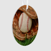 Baseball met een oude Mitt Ornament (voorkant)