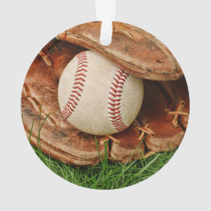 Baseball met een oude Mitt Ornament