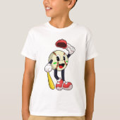 Baseball met honkbalknuppel t-shirt (Voorkant)