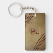 Baseball met Monogram Sleutelhanger (Voorkant)
