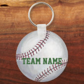 Baseball met naam en nummer sleutelhanger (Voorkant)
