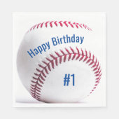 Baseball met naam en ouderdom van de Birthday Part Servet (Voorkant)