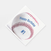Baseball met naam en ouderdom van de Birthday Part Servet (Hoek)