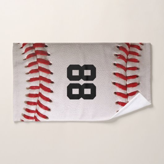 Baseball met  nummer bad handdoek (Handdoek)