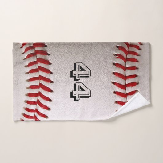 Baseball met  nummer bad handdoek (Handdoek)