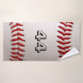 Baseball met  nummer badhanddoek (Badhanddoek)