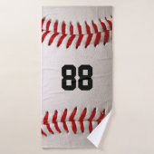 Baseball met  nummer badhanddoek (Badhanddoek)