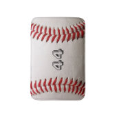 Baseball met nummer badmat (Voorkant Verticaal)