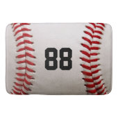 Baseball met nummer badmat (Voorkant)