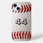 Baseball met  nummer Case-Mate iPhone case (Achterkant)