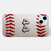 Baseball met  nummer Case-Mate iPhone case (Achterkant (horizontaal))