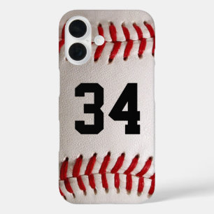Baseball met  nummer iPhone 16 hoesje