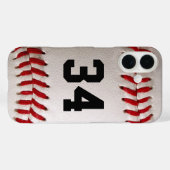 Baseball met nummer Case-Mate iPhone case (Achterkant (horizontaal))