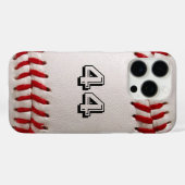 Baseball met  nummer Case-Mate iPhone case (Achterkant (horizontaal))
