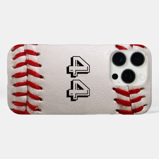 Baseball met nummer Case-Mate iPhone case (Achterkant (horizontaal))