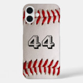Baseball met  nummer Case-Mate iPhone case (Achterkant)