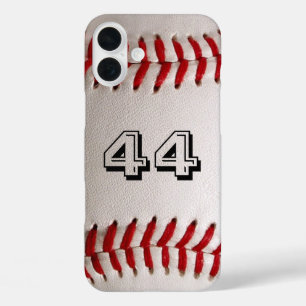 Baseball met  nummer iPhone 16 plus hoesje