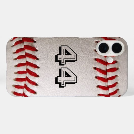 Baseball met  nummer Case-Mate iPhone case (Achterkant (horizontaal))