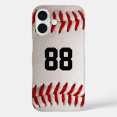 Baseball met  nummer Case-Mate iPhone case (Achterkant)