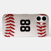 Baseball met  nummer Case-Mate iPhone case (Achterkant (horizontaal))