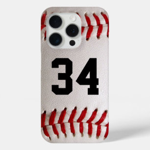 Baseball met  nummer iPhone 15 pro case