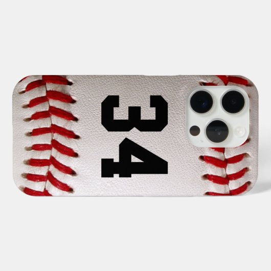 Baseball met  nummer Case-Mate iPhone case (Achterkant (horizontaal))