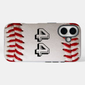 Baseball met nummer Case-Mate iPhone case (Achterkant (horizontaal))