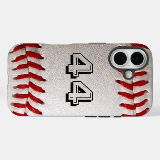 Baseball met nummer Case-Mate iPhone case (Achterkant (horizontaal))