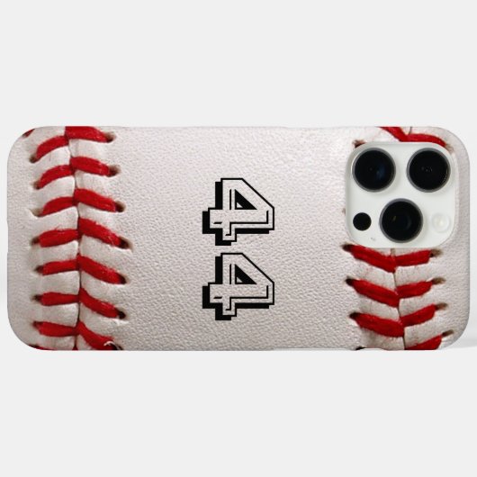 Baseball met  nummer Case-Mate iPhone case (Achterkant (horizontaal))