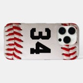 Baseball met  nummer Case-Mate iPhone case (Achterkant (horizontaal))