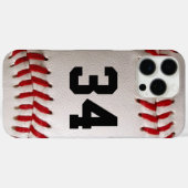 Baseball met  nummer Case-Mate iPhone case (Achterkant (horizontaal))