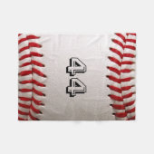 Baseball met  nummer fleece deken (Voorkant (Horizontaal))
